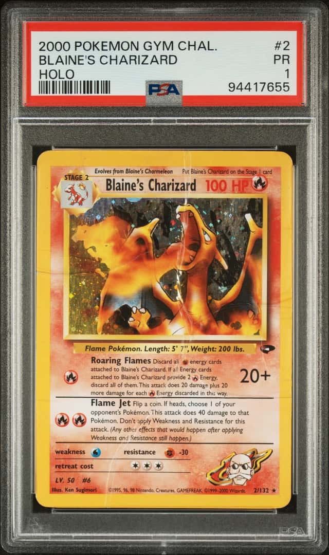 2000 Pokemon Gym Challenge Holo Blaine's Charizard #2
