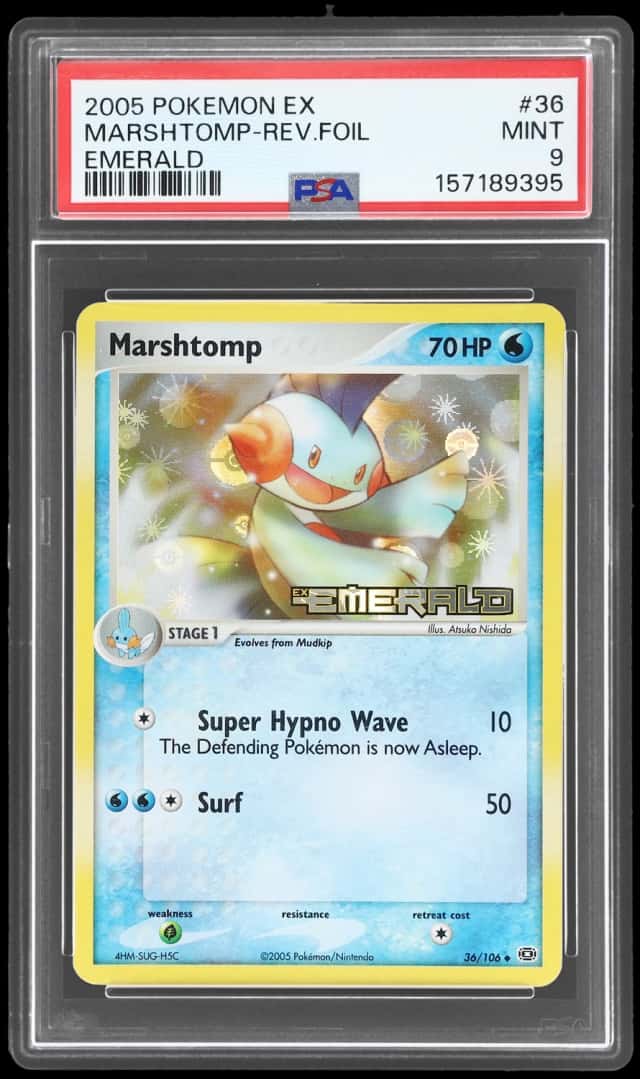 2005 Ex Emerald English Reverse Holo Marshtomp #36
