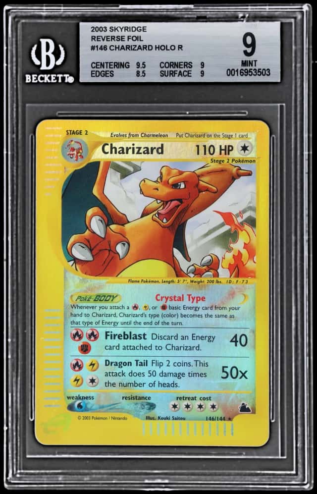 2003 Pokemon Skyridge Reverse Holo Charizard #146
