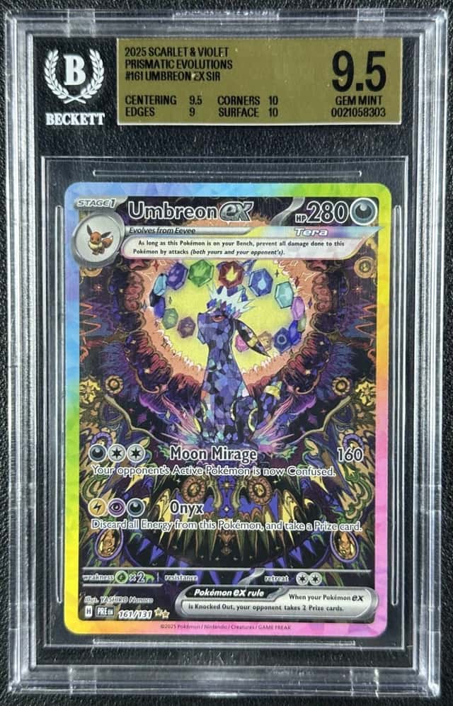 UMBREON EX SIR BGS 9.5 2025 POKEMON SV PRISMATIC EVOLUTIONS 161/131 SPECIAL RARE
