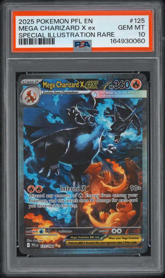 2025 Pokemon Phantasmal Flames Mega Charizard X ex #125 SIR PSA 10 GEM MINT
