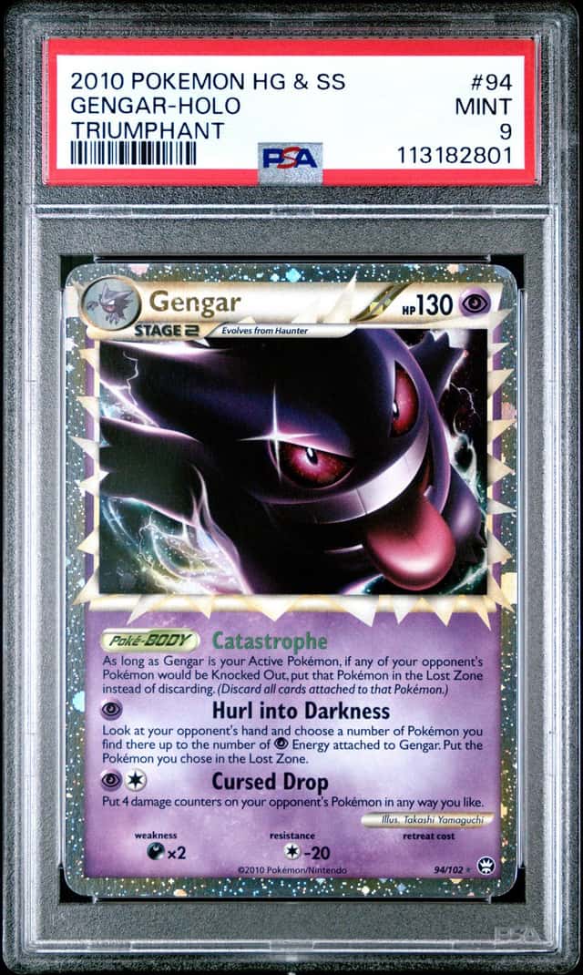 2010 Pokemon HG & SS Triumphant #94 Gengar Holo PSA 9 MINT