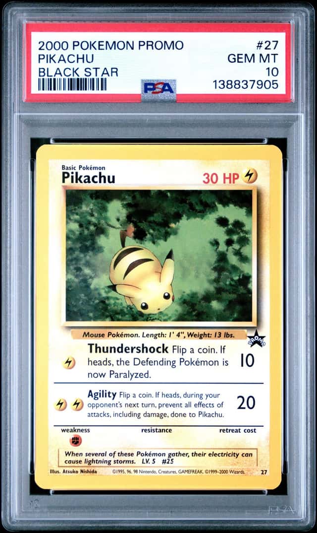Pokemon 2000 Pikachu 27 Wizards Black Star Promo GEM MINT PSA 10