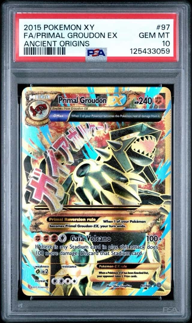 POKEMON PRIMAL GROUDON EX ANCIENT ORIGINS 97 PSA 10 GEM MINT