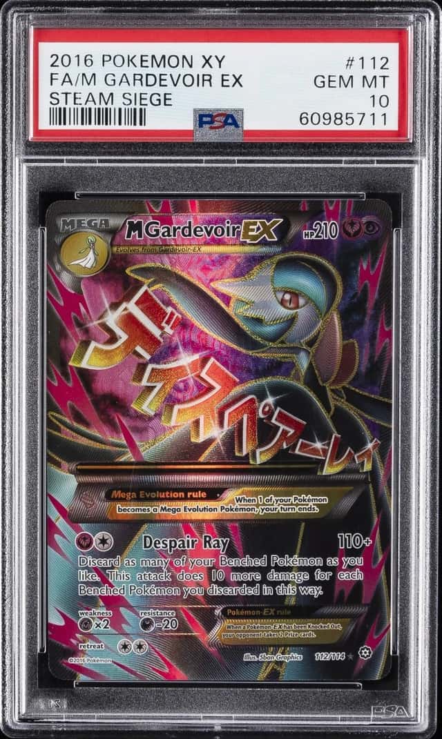 2016 POKEMON XY STEAM SIEGE #112 FULL ART/M GARDEVOIR EX PSA 10
