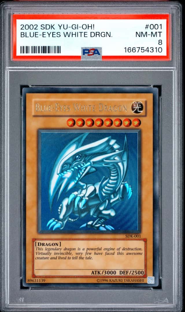 Blue Eyes White Dragon SDK-001 Ultra Rare Unlimited Yugioh PSA 8 Nm-Mt *310