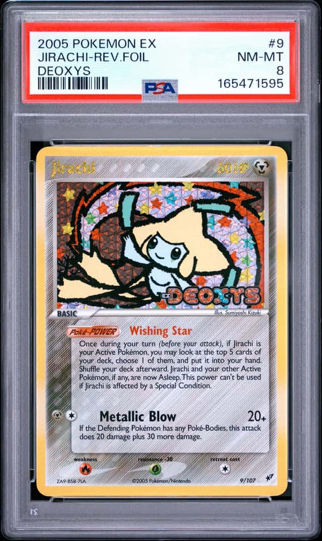 Pokemon Jirachi Reverse Holo Deoxys 9/107 PSA 8