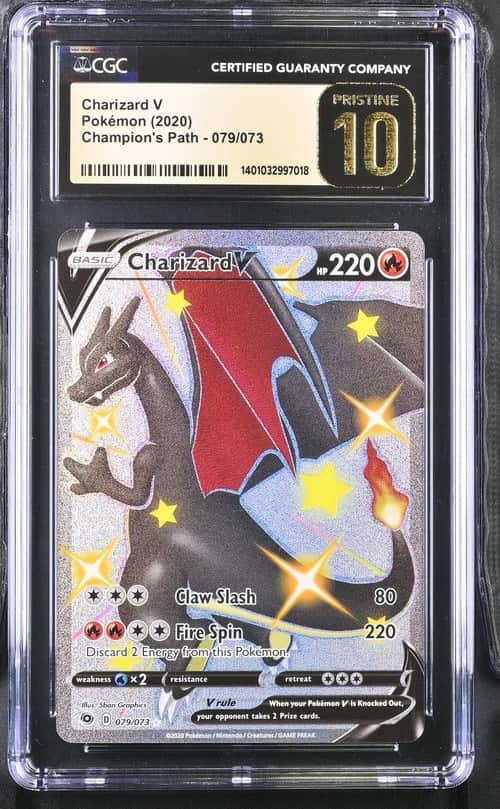 Pokemon Charizard V Champion's Path 079/073 Secret Rare CGC 10 Pristine