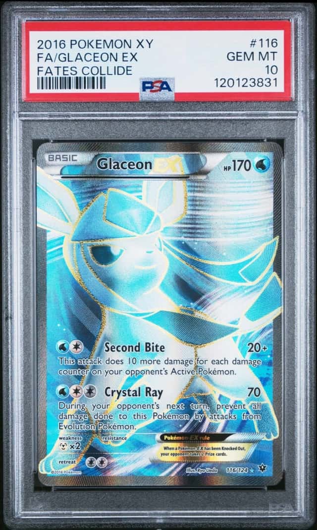 Pokemon Glaceon EX Fates Collide 116/124 PSA 10 Gem Mint