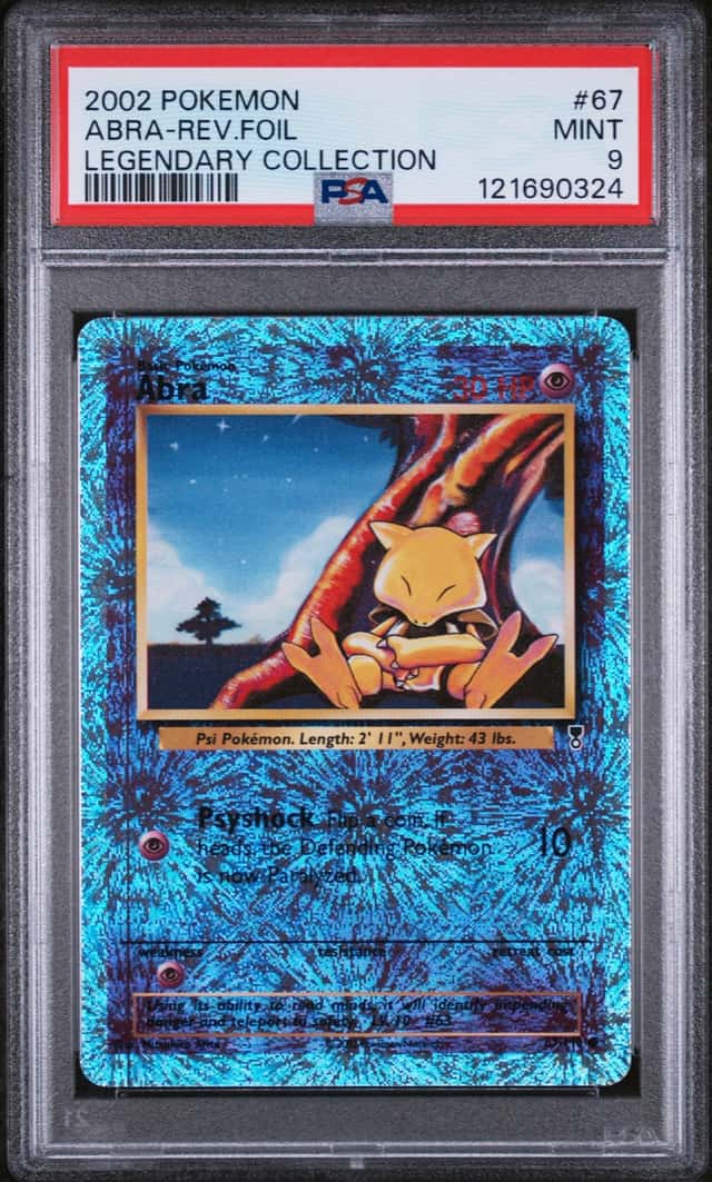 Pokemon Abra Reverse Holo Legendary Coll. 67 PSA 9 Mint
