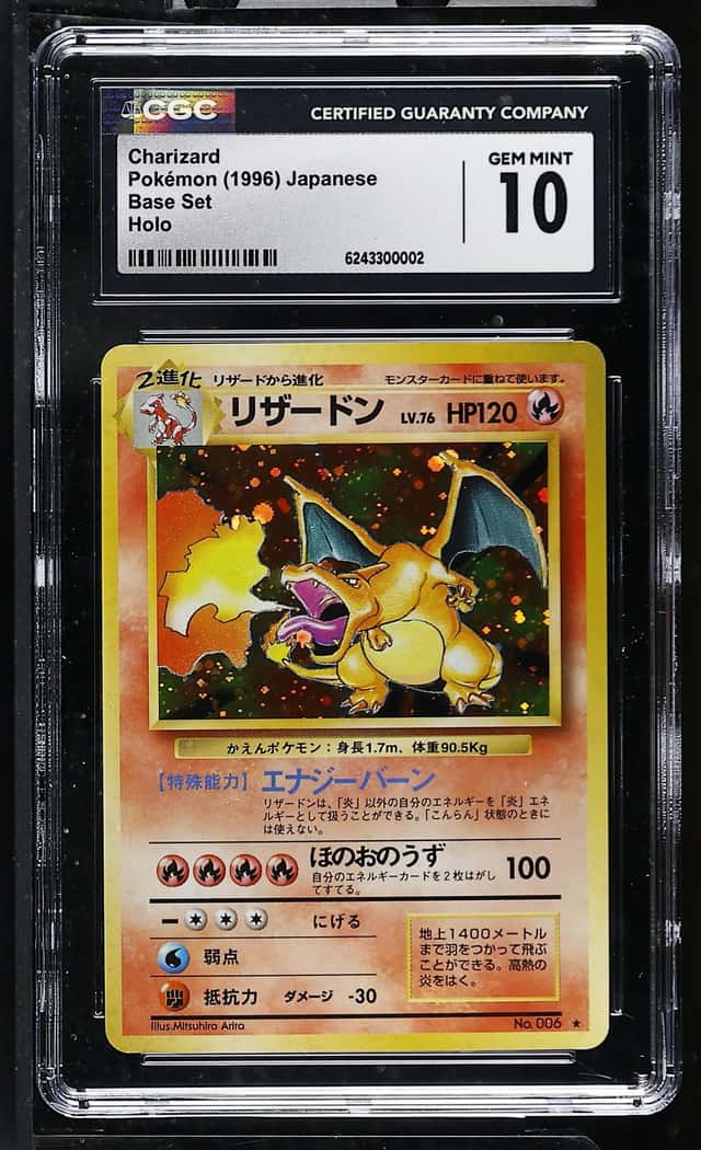 Pokemon Charizard Base Set Holo Japanese CGC 10 Gem Mint