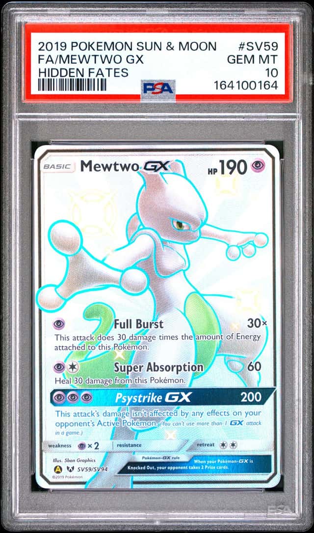 Pokemon Mewtwo Gx Hidden Fates SV59/SV94 PSA 10 Gem Mint