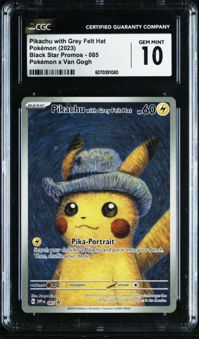 Pokemon Pikachu with Grey Felt Hat Van Gogh Promo #085 CGC 10 Gem Mint