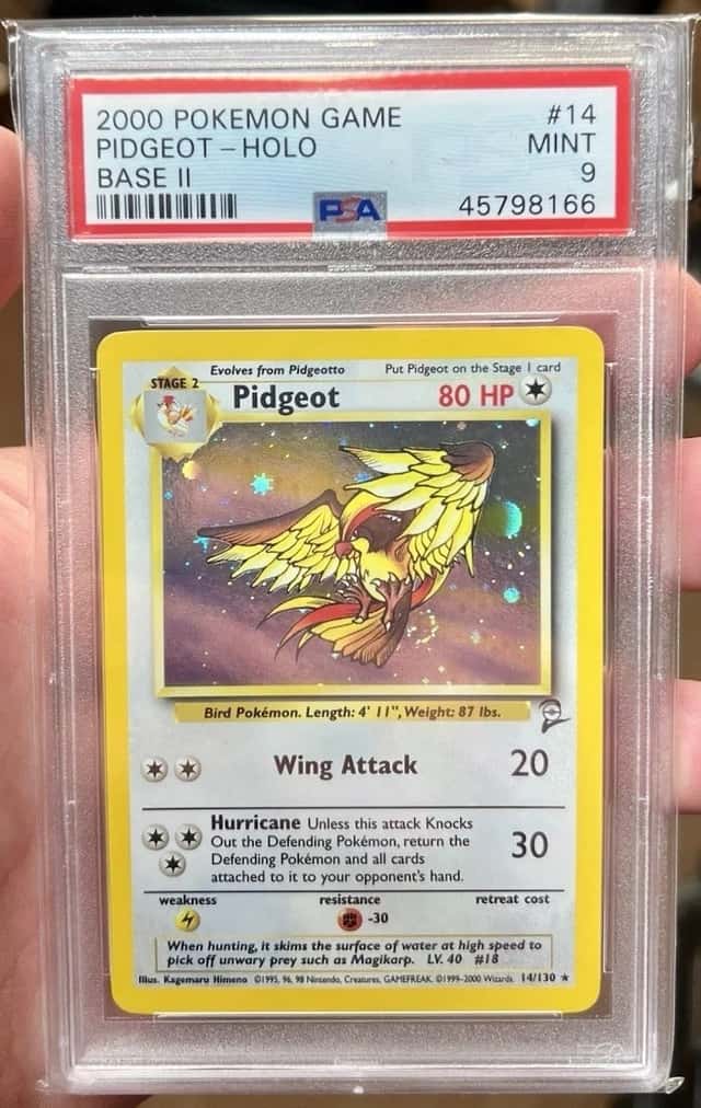 2000 Pokemon TCG Base Set 2 Pidgeot #14 Holo PSA 9 MINT