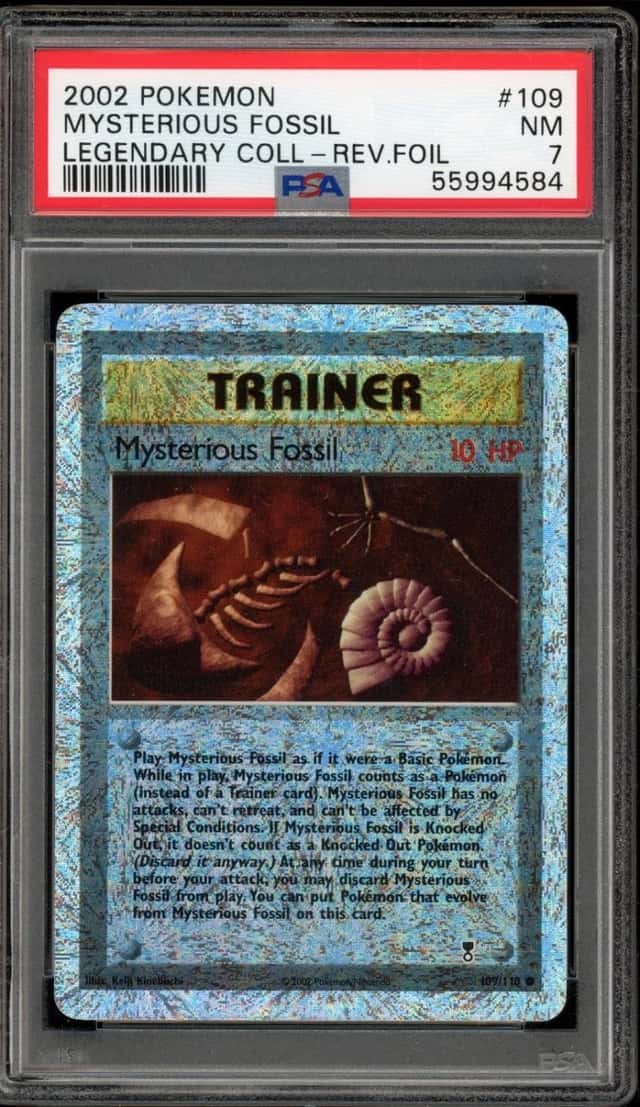 Pokemon Mysterious Fossil Reverse Holo Legendary Coll. 109/62 PSA 7