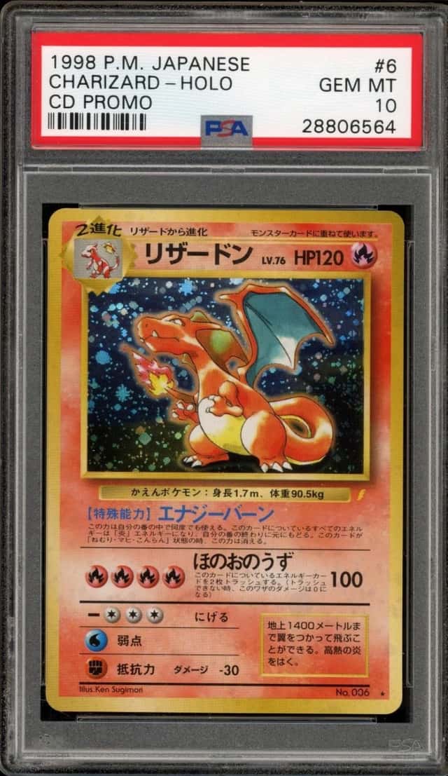 Pokemon Charizard Holo Cd Promo 6 Japanese PSA 10 Gem Mint