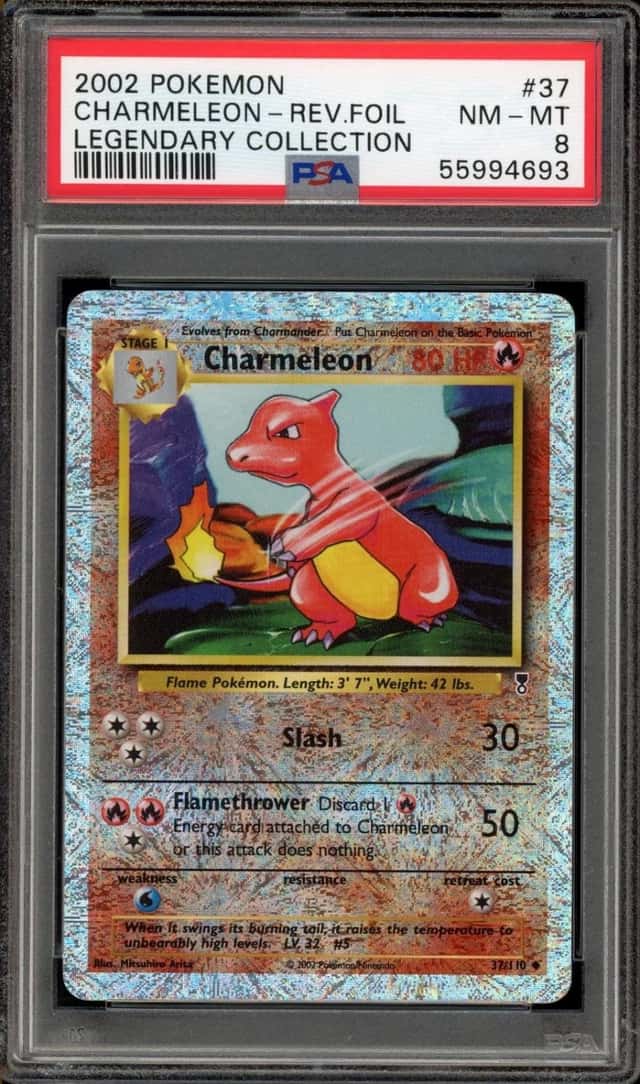 Pokemon Charmeleon Reverse Holo Legendary Coll. 37 PSA 8