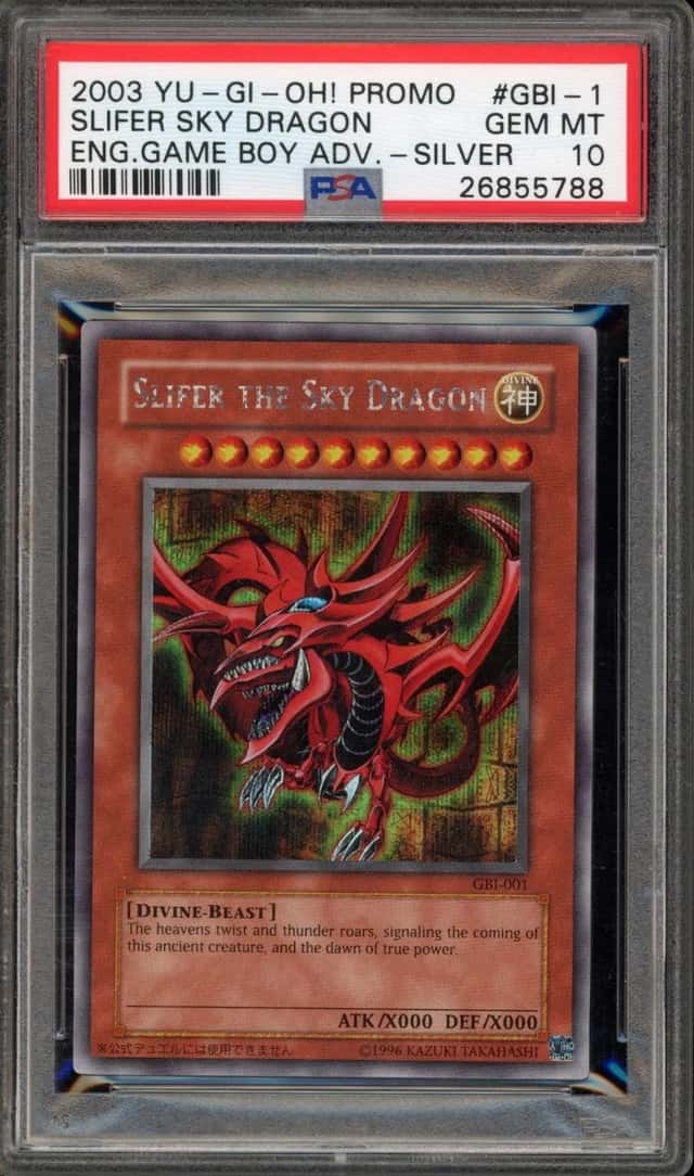 Yugioh Slifer The Sky Dragon Promo 001 English Game Boy ADV Rare PSA 10