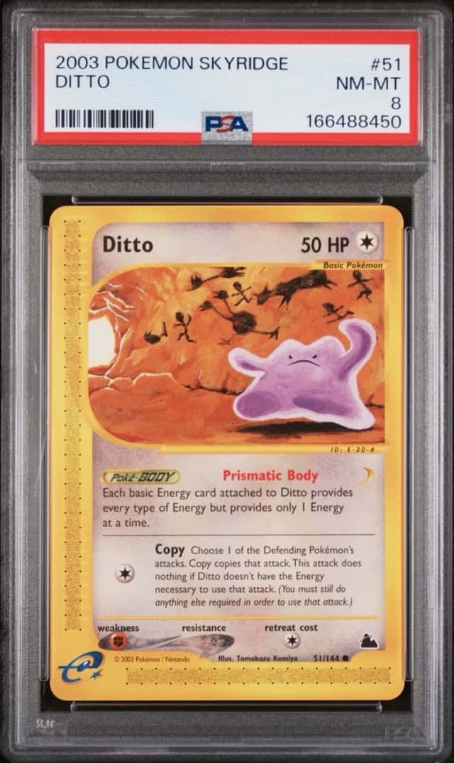 PSA 8 2003 Pokemon TCG Ditto 51/144 Skyridge Regular