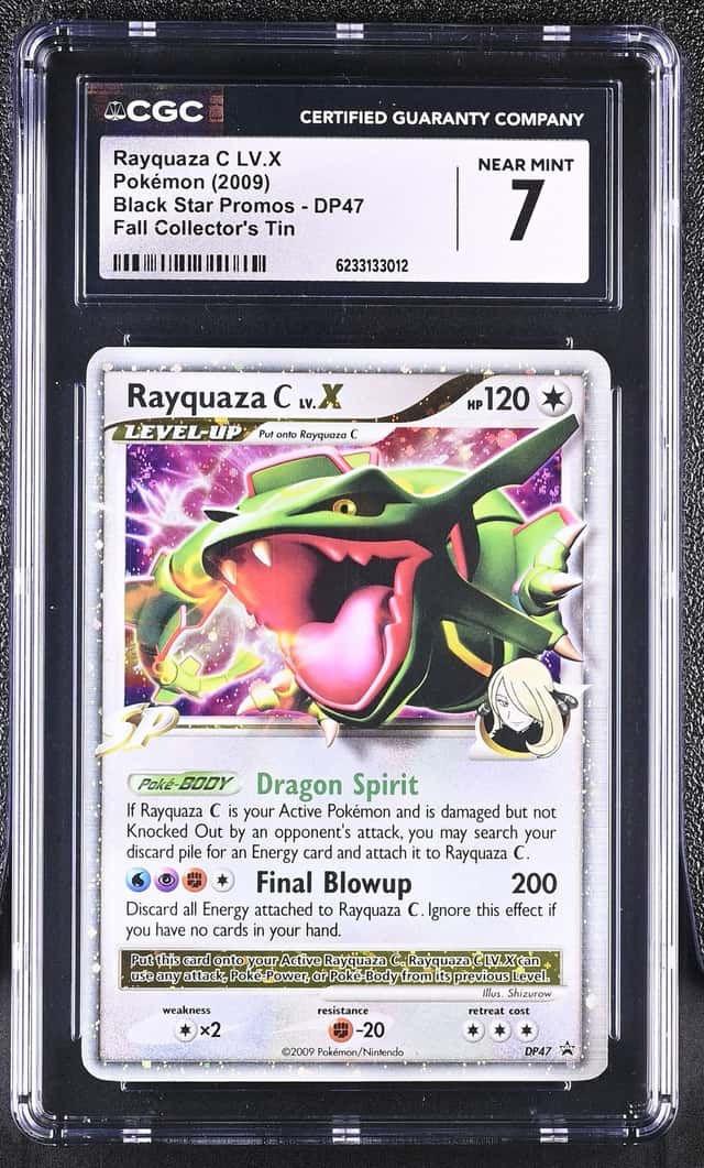 Pokemon Rayquaza C LV.X Black Star Promos DP47 Fall Collector's Tin CGC 7