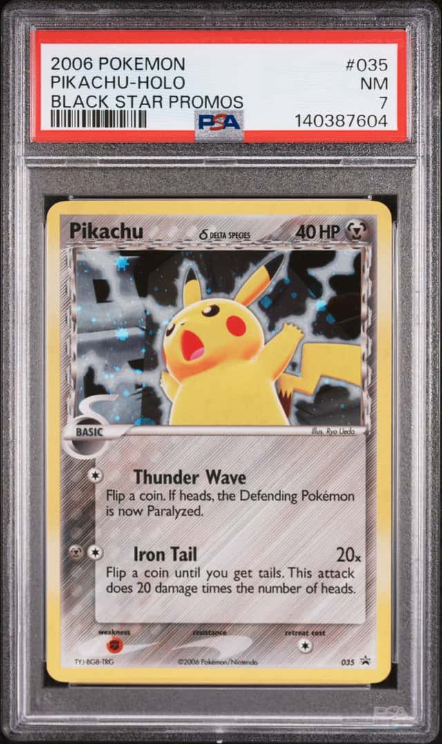 Pokemon 2006 Pikachu 035 Delta Species Holo Black Star Promo PSA 7