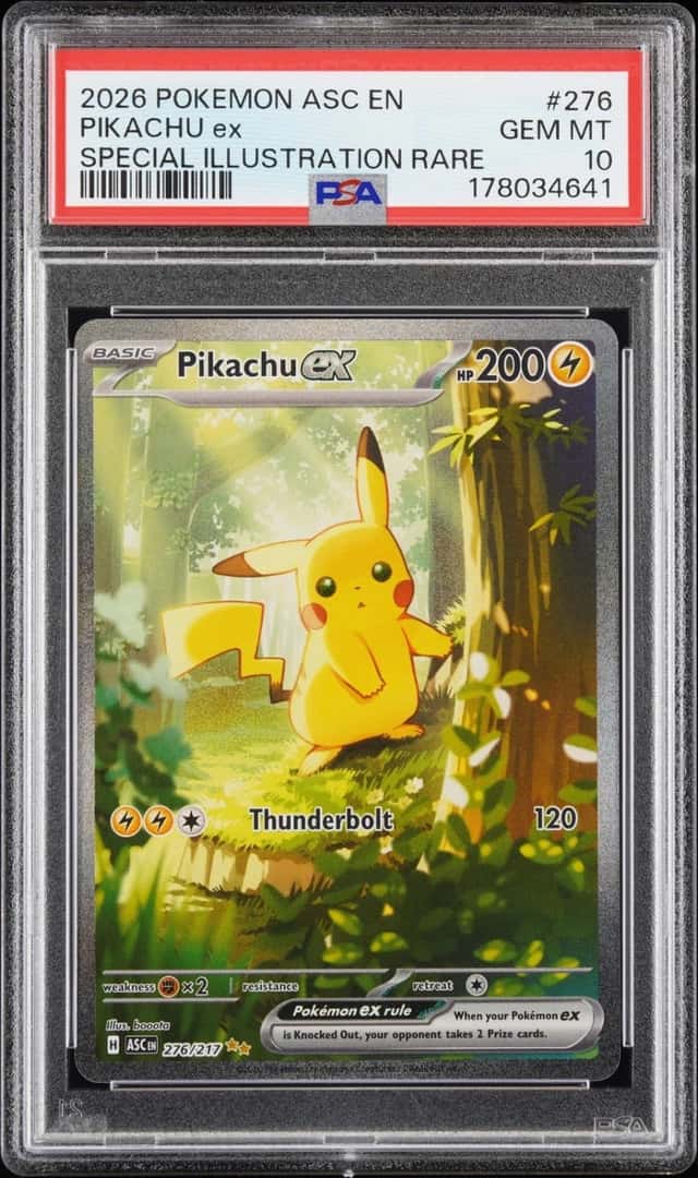 2026 POKEMON ASC EN-ASCENDED HEROES SPECIAL ILLUSTRATION RARE PIKACHU EX PSA 10