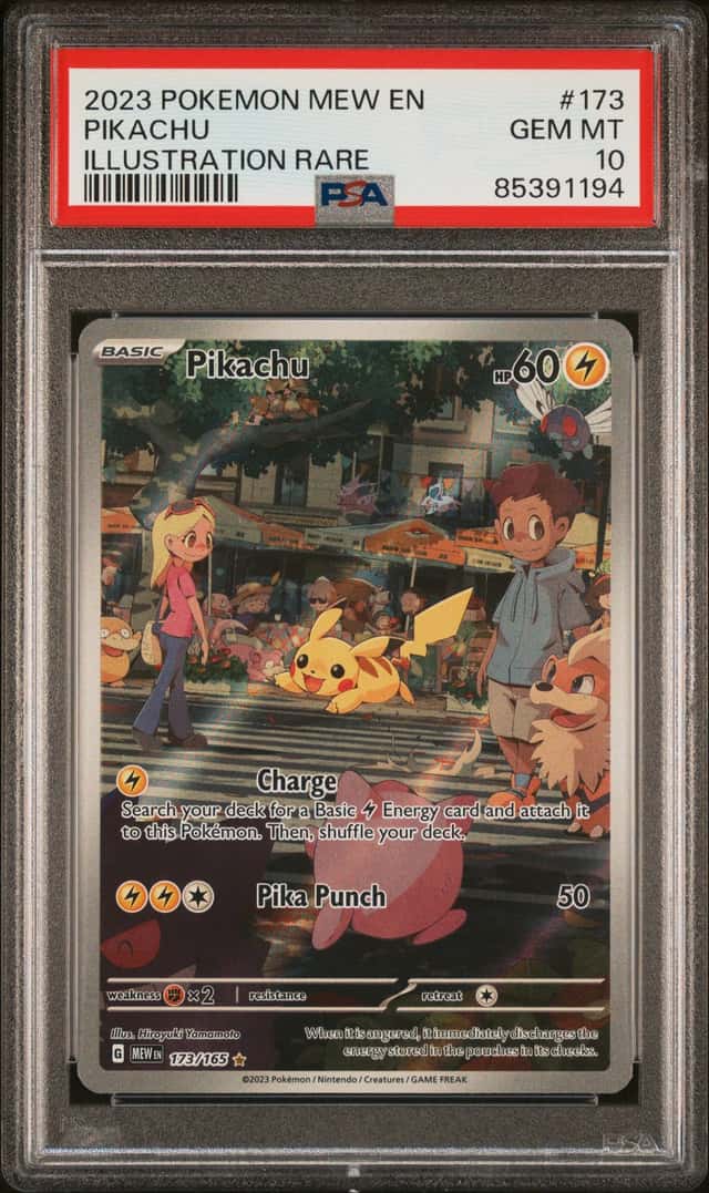 PIKACHU 2023 POKEMON 151 173/165 ILLUSTRATION RARE PSA 10 Q3963-7