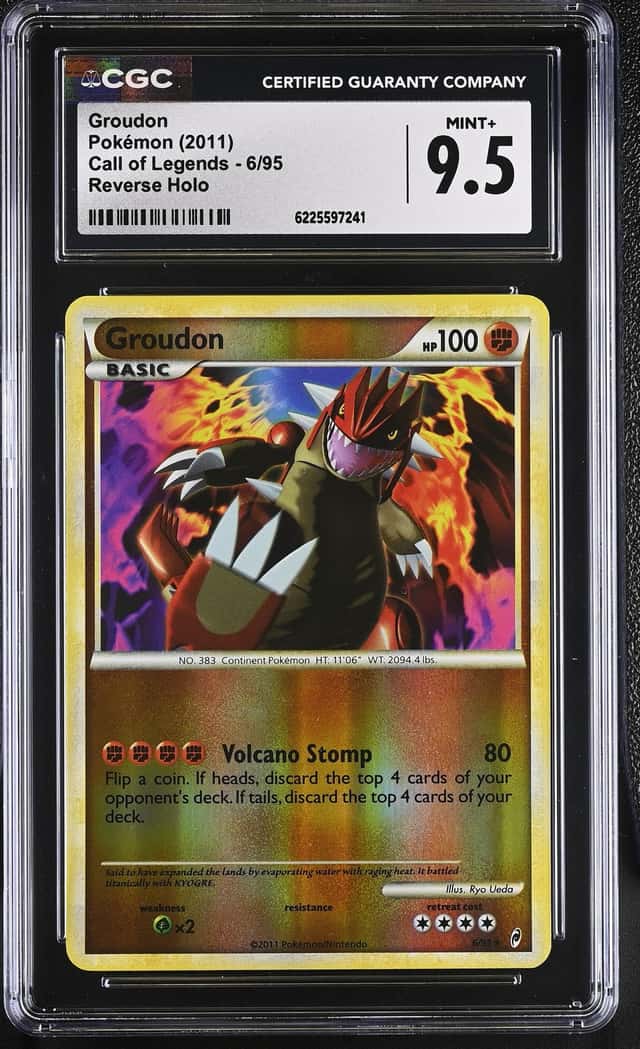 Pokémon Groudon 2011 Call of Legends 6/95 Reverse Holo CGC 9.5