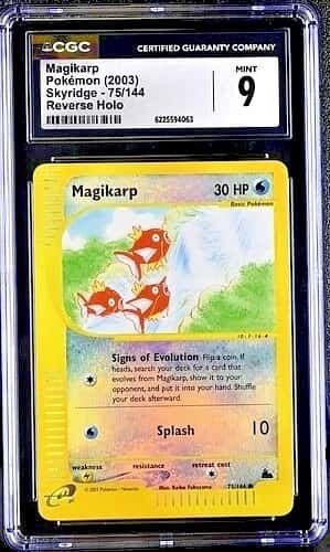 Pokémon Magikarp 2003 Skyridge 75/144 Reverse Holo CGC 9