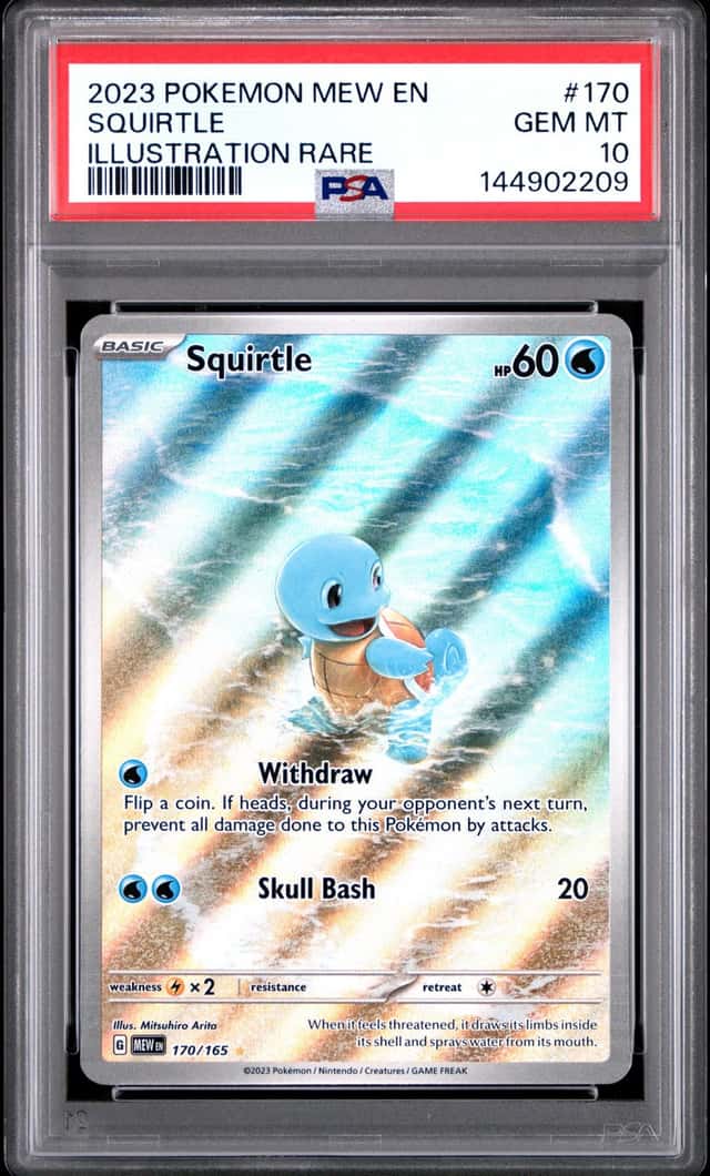 SQUIRTLE 2023 POKEMON S&V 151 170/165 ILLUSTRATION RARE PSA 10 Q8268