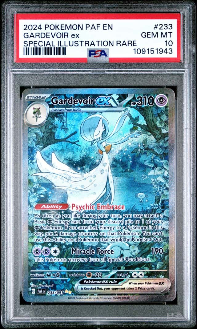 GARDEVOIR EX 2024 POKEMON PALDEAN FATES 233/091 SIR PSA 10 Q3963-7