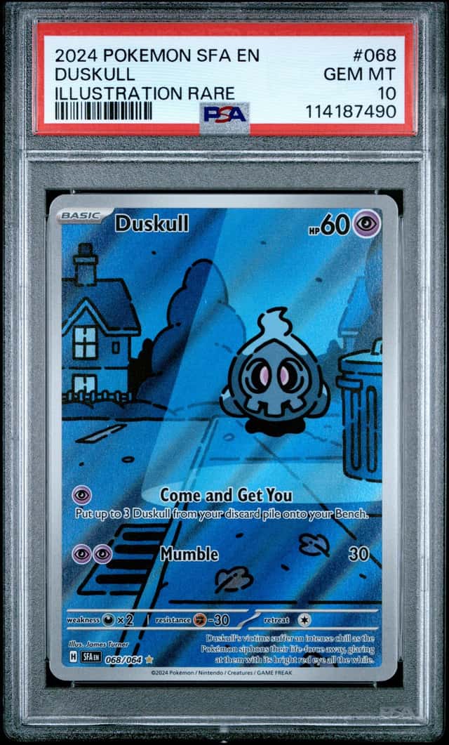 DUSKULL 2024 POKEMON SHROUDED FABLE 068/064 ILLUSTRATION RARE PSA 10 Q3963-7