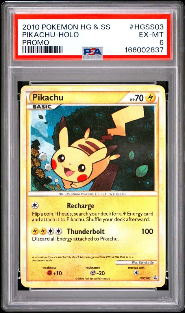 2010 POKEMON HEARTGOLD & SOULSILVER PROMO #HGSS03 PIKACHU-HOLO PSA 6