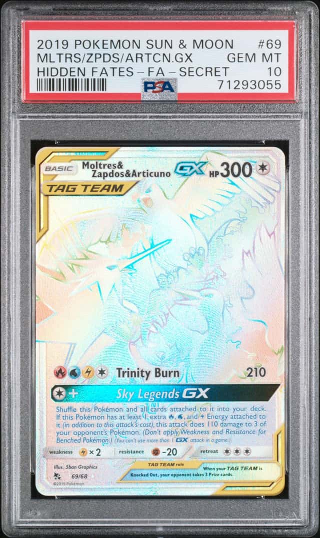 2019 POKEMON SUN & MOON MLTRS/ZPDS/ARTCN. GX HIDDEN FATES-FA- SECRET #69