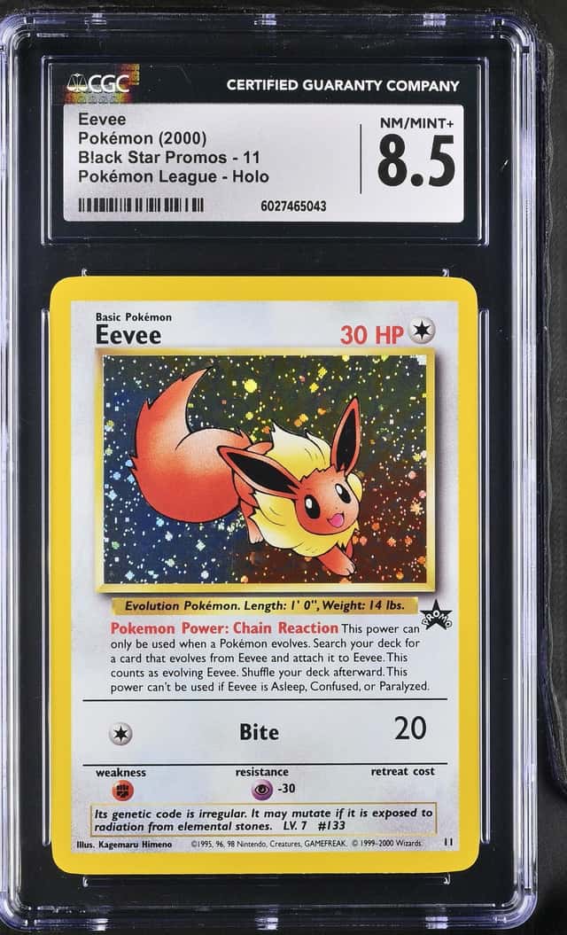 2000 Pokemon Black Star Promo Pokemon League #11 Eevee Holo CGC 8.5