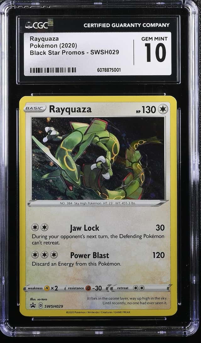 2020 POKEMON BLACK STAR PROMOS #SWSH029 RAYQUAZA CGC 10 GEM MINT