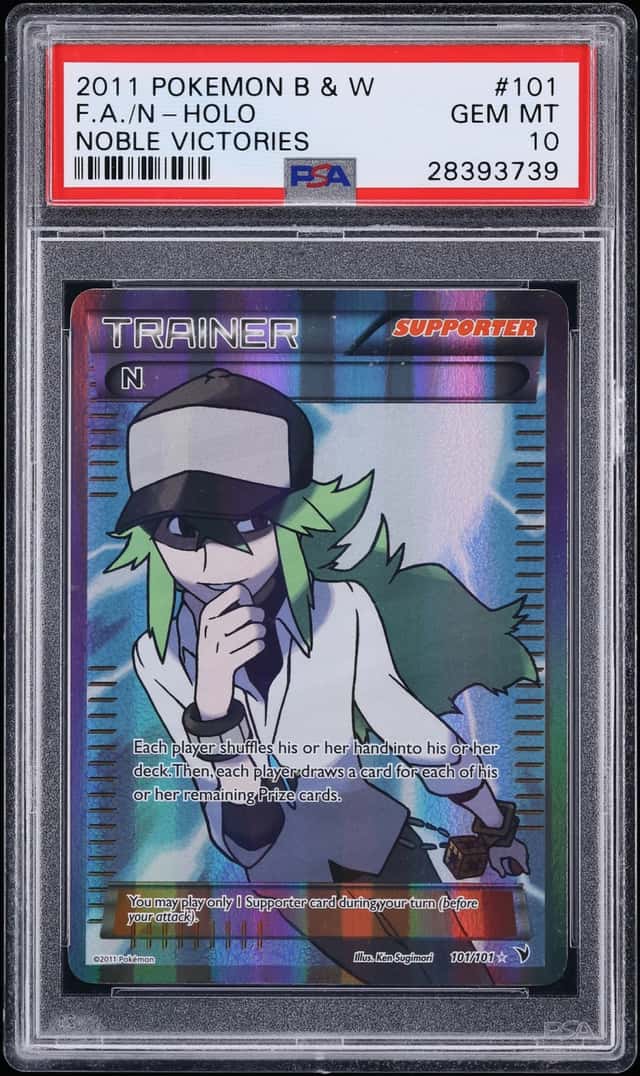 2011 Pokemon Black & White Noble Victories Full Art N #101 PSA 10 GEM MINT