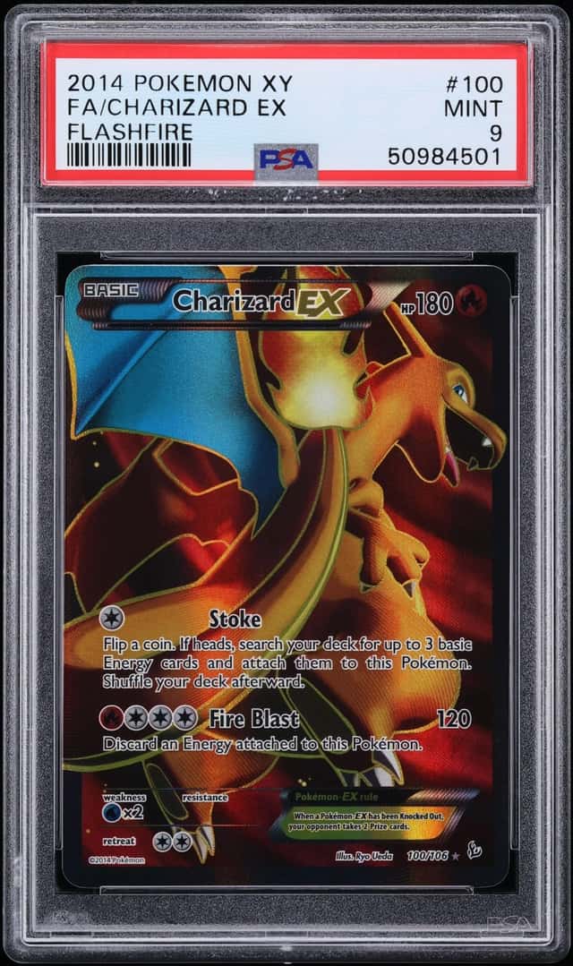 2014 Pokemon XY Flashfire Full Art Charizard EX #100 PSA 9 MINT