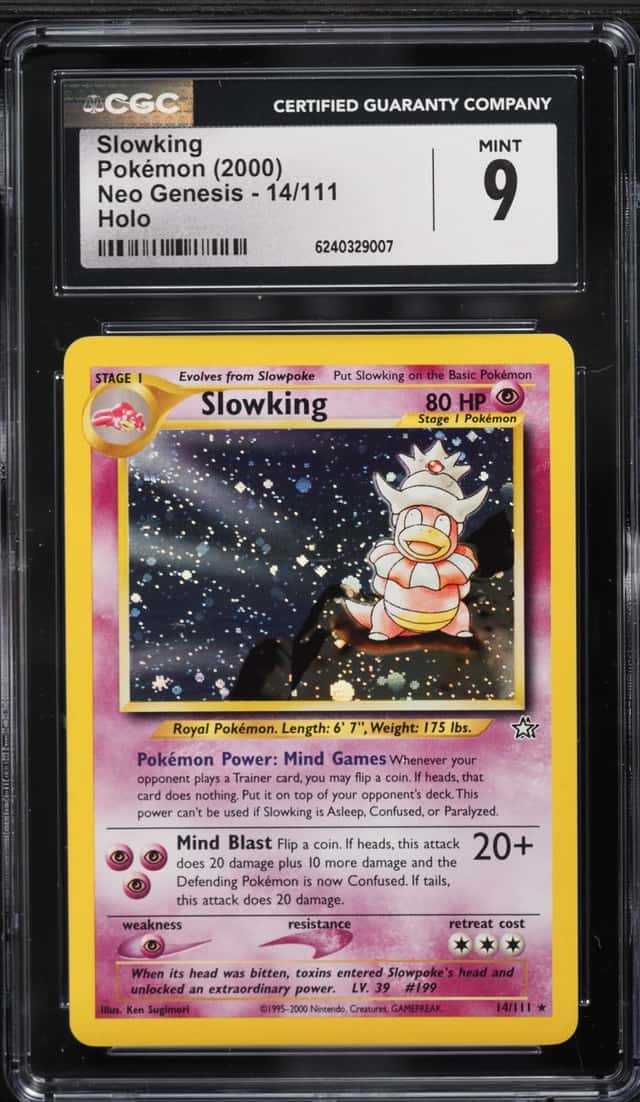 2000 Pokemon Neo Genesis Holo Slowking #14 CGC 9 MINT