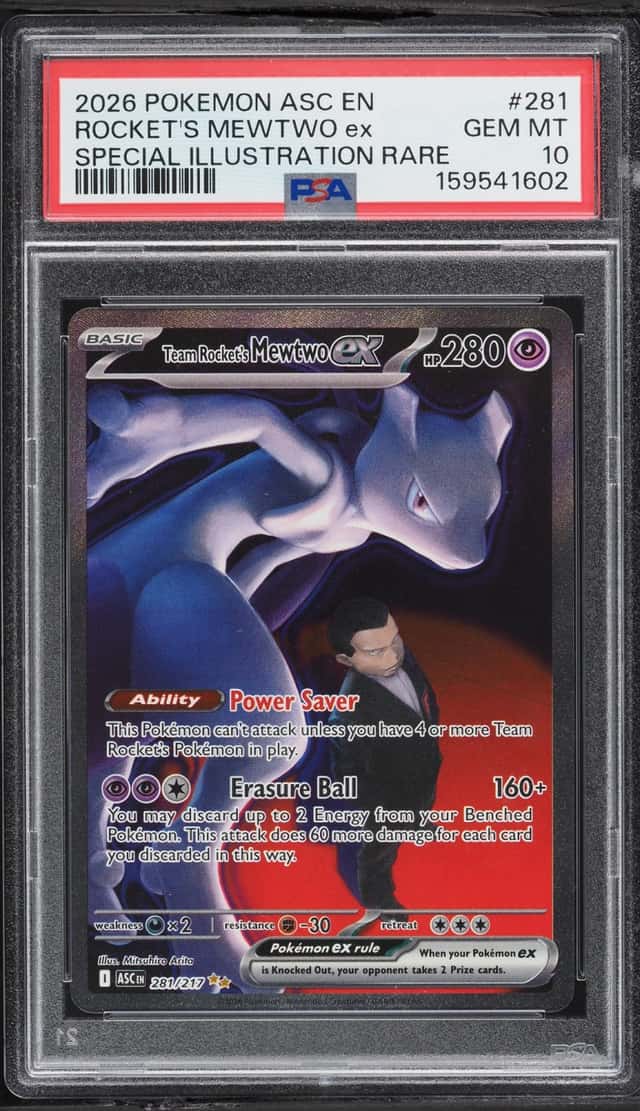 2026 Pokemon Mega Evolution Ascended Heroes SIR Team Rocket's Mewtwo EX #281 PSA 10 GEM MINT