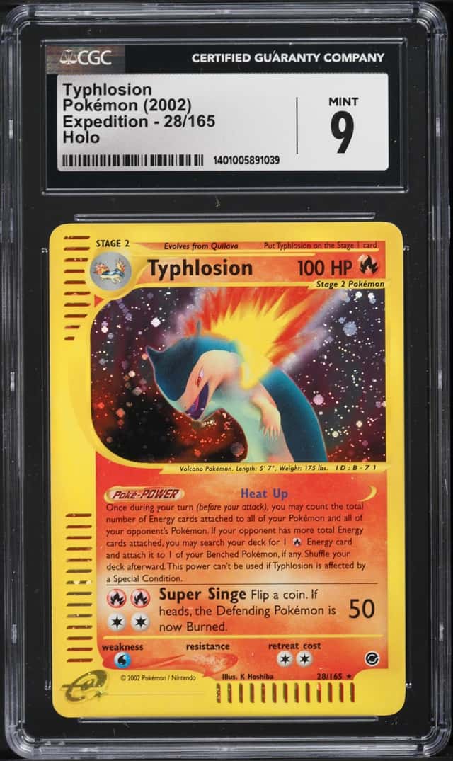 2002 Pokemon Expedition Holo Typhlosion #28 CGC 9 MINT