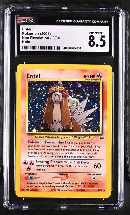 2001 Pokemon Neo Revelation Holo Entei #6 CGC 8.5 NM-MT+