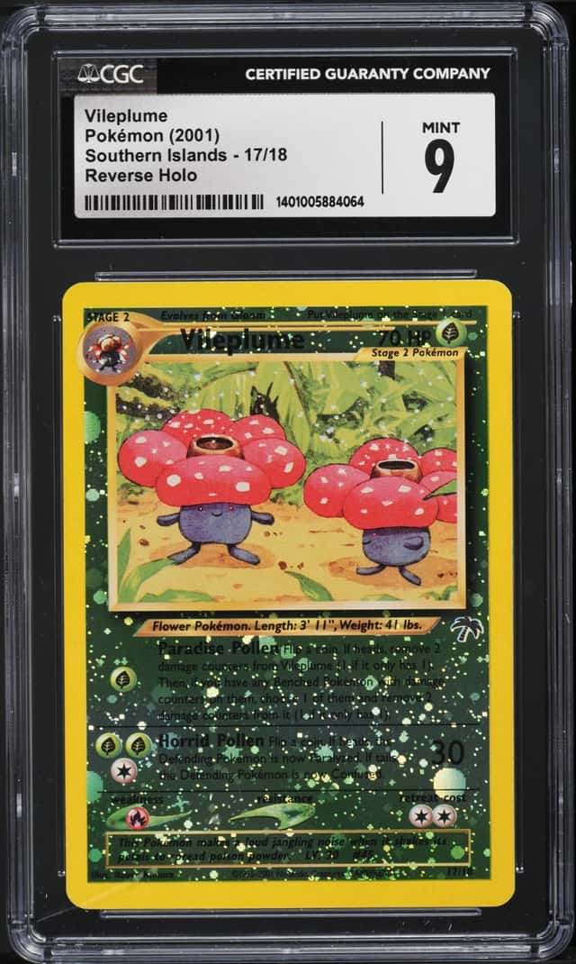 2001 Pokemon Southern Islands Reverse Holo Vileplume #17 CGC 9 MINT