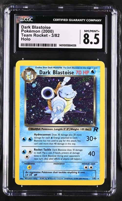 2000 Pokemon Team Rocket Holo Dark Blastoise #3 CGC 8.5 NM-MT+