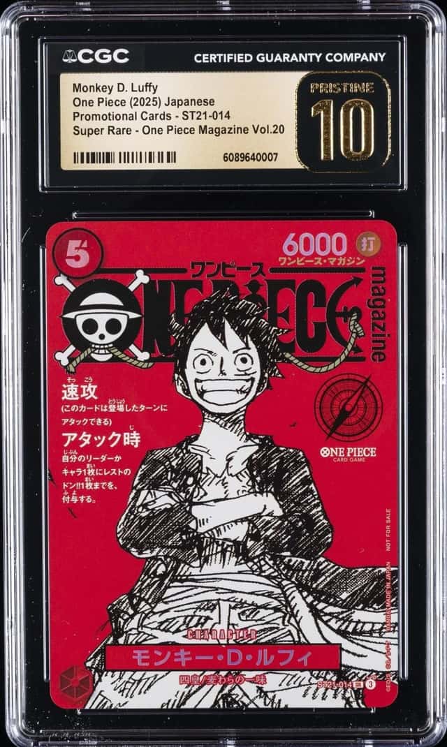 2025 ONE PIECE JAPANESE PROMO #ST21-014 MONKEY D. LUFFY CGC 10 PERFECT