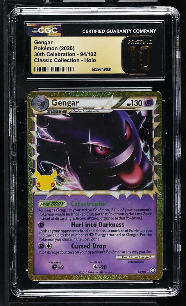 Pokemon 30th Anniversary Gengar 94/102 CGC Pristine 10