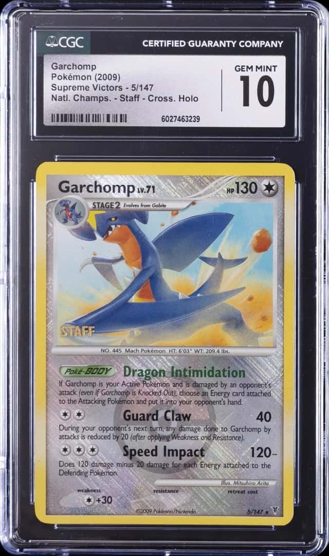 2009 POKEMON SUPREME VICTORS CHAMPIONSHIPS STAFF #5 GARCHOMP CGC 10