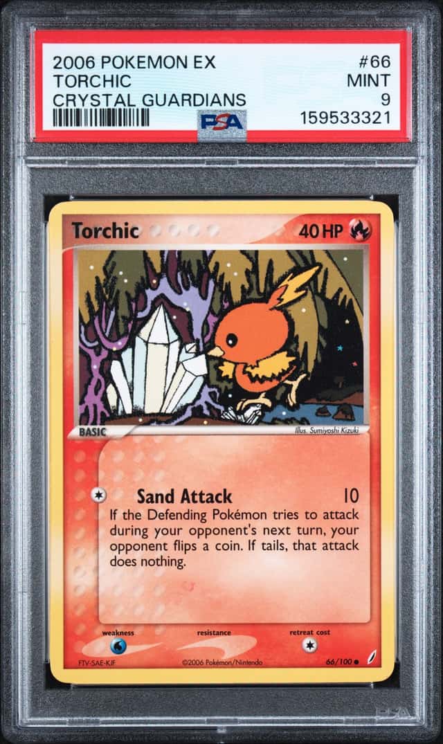 2006 POKEMON EX CRYSTAL GUARDIANS #66 TORCHIC PSA 9