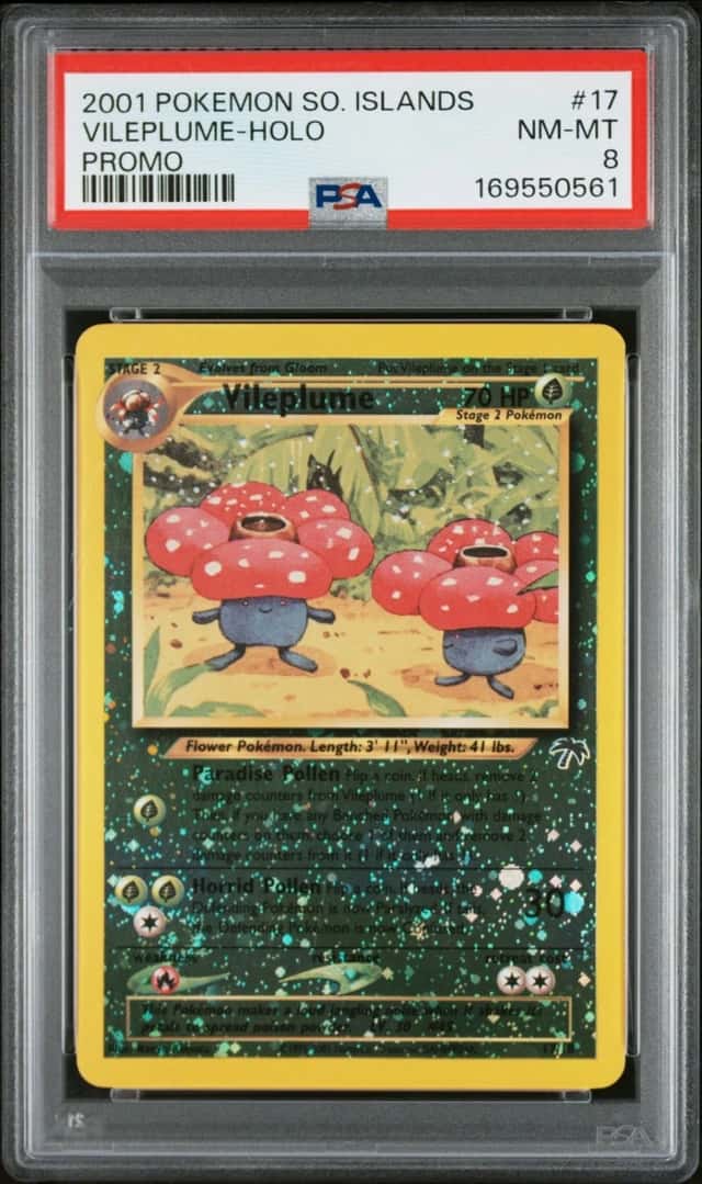 2001 POKEMON SOUTHERN ISLANDS PROMO #17 VILEPLUME-HOLO PSA 8