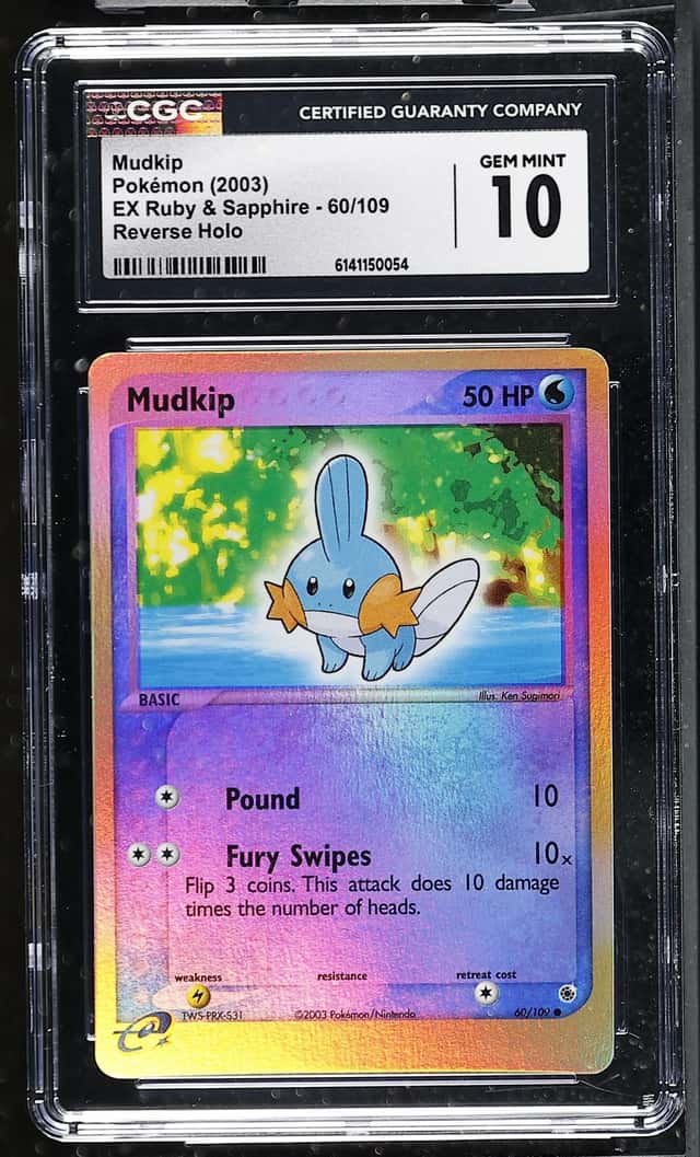 Pokemon Mudkip EX Ruby & Sapphire 60/109 Reverse Holo CGC 10 Gem Mint